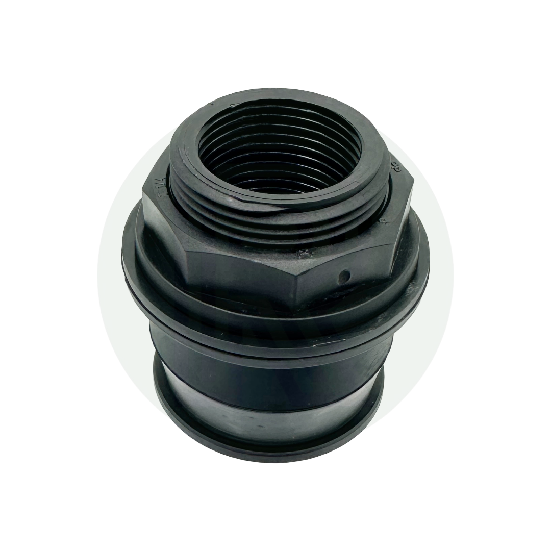 1 1/4 inch female threaded Kwiq bulkhead fitting water tank connector heavy duty plastic