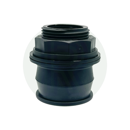 1 1/4 inch Kwiq tank bulkhead fitting straight connector black plastic water tank fitting
