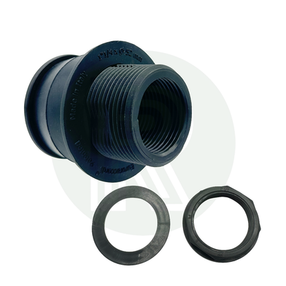 1 1/4 inch Kwiq tank fitting kit with rubber seal and lock nut bulkhead water tank connector