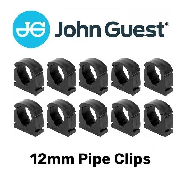 12mm Pipe Retainer Clips For John Guest Pipe - Black