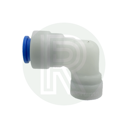 Truma female pushfit elbow 12mm to 10mm plumbing connector