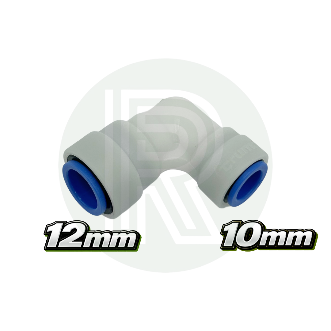Truma 12mm to 10mm pushfit elbow connector for Combi boiler