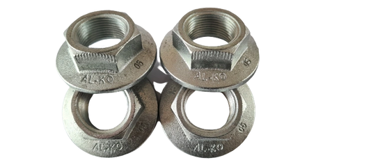 2 x Pairs of Genuine ALKO 32mm (M24) ONE SHOT Flanged Hub Nuts for 1637/2051 Drums