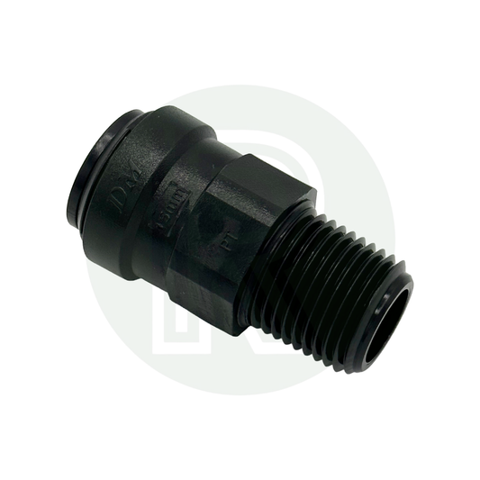 15mm Pushfit Female to 1/2" BSPT Straight