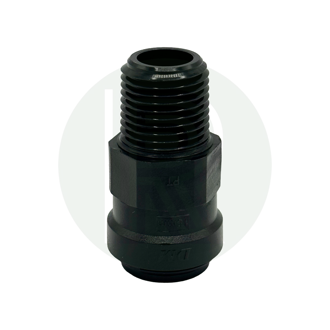 15mm Pushfit Female to 1/2" BSPT Straight