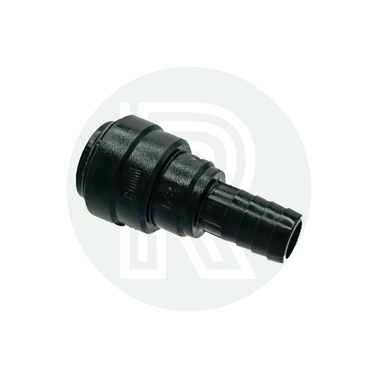 15mm Pushfit Female to 1/2" Male Barb