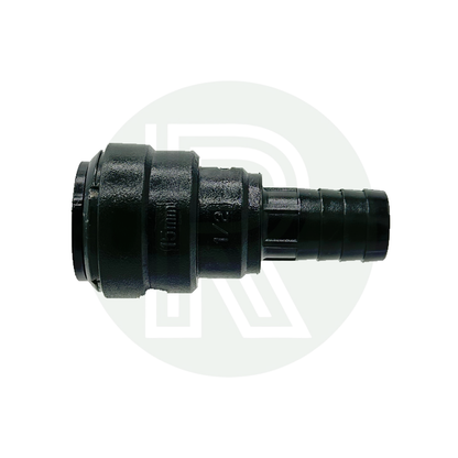 15mm Pushfit Female to 1/2" Male Barb