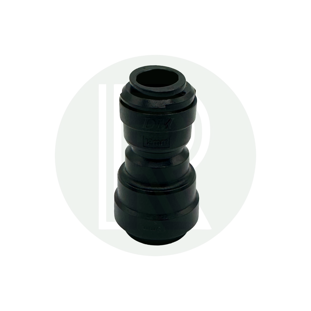 15mm to 12mm Pushfit Adaptor for Bullfinch Outdoor Shower Point - Black