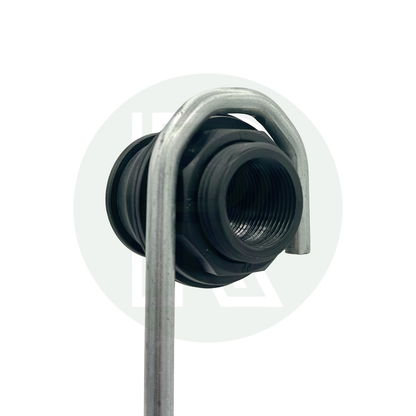 1 inch Kwiq tank fitting installed through tank wall bulkhead connector watertight seal