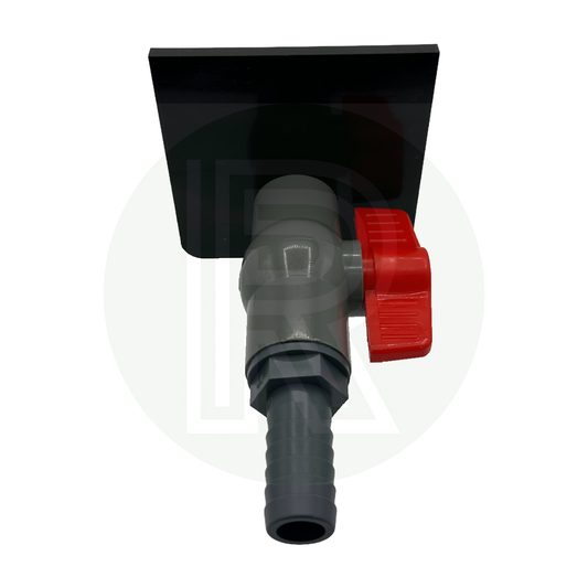 20mm barbed sill mounted waste water outlet for caravan and motorhome waste tanks