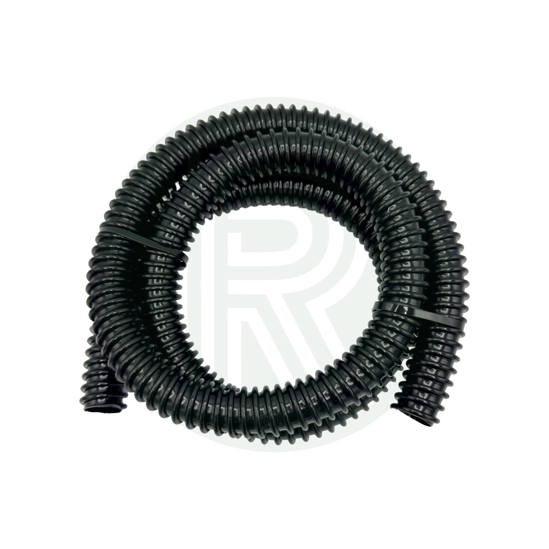 Black 20mm convoluted waste pipe sold per metre for motorhome caravan campervan and marine waste water systems