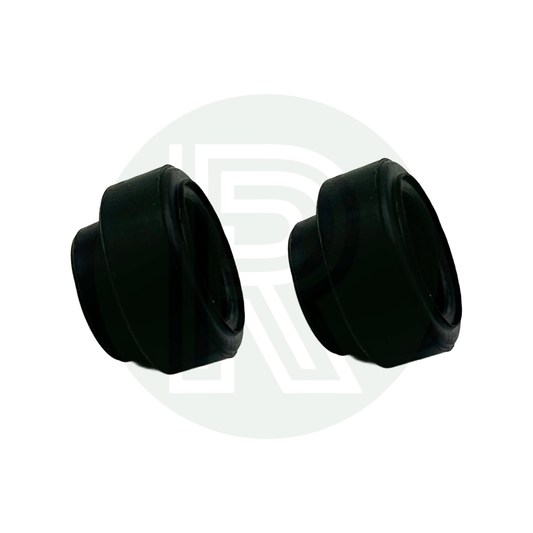 Pair of 23.5mm rubber sealing sleeves for waste pipe outlet fittings in leisure vehicle plumbing systems