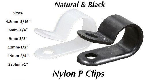 P Clips Various Sizes (Packs of 50)