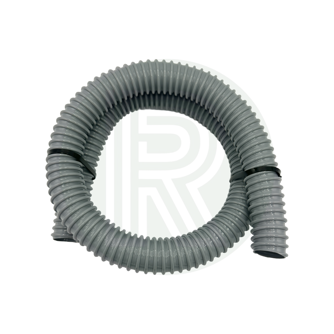 Grey convoluted waste pipe 26mm 1 inch internal diameter for motorhome caravan campervan and marine waste water systems
