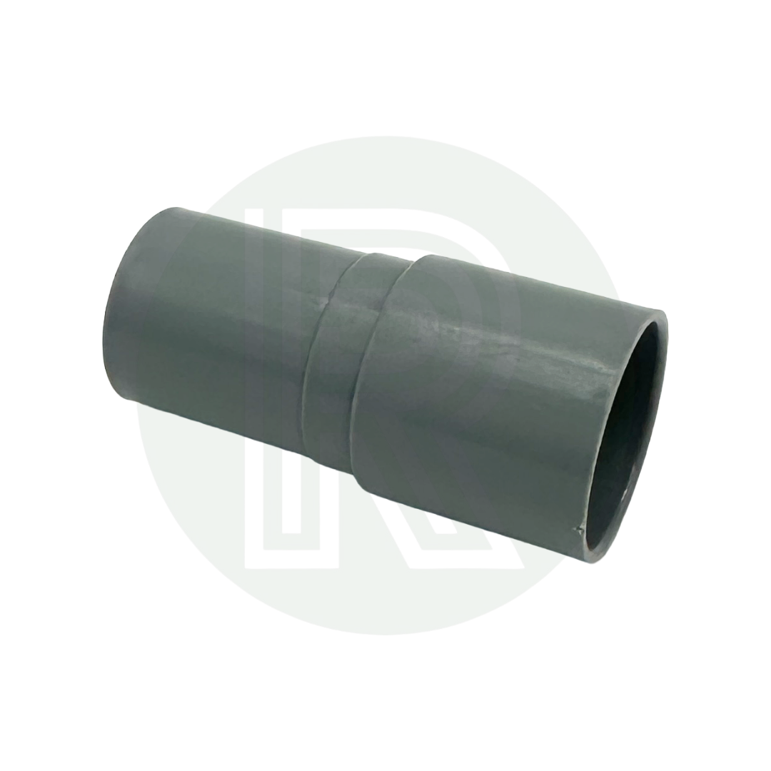 28.5mm to 28mm push fit grey straight waste pipe reducer for connecting convoluted waste hose to rigid waste pipe in motorhome caravan campervan and marine plumbing systems