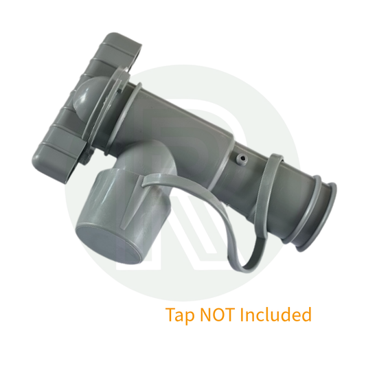 Compatible 28mm drain tap shown for reference suitable for grey replacement drain tap cap