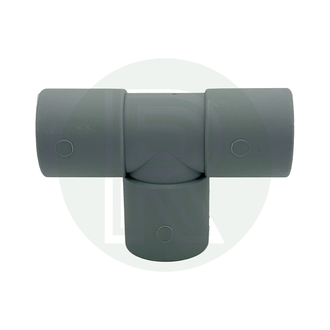 28mm equal tee push fit waste pipe connector grey for motorhome caravan campervan and marine waste water systems