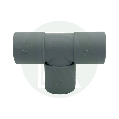 28mm equal tee push fit waste pipe connector grey for motorhome caravan campervan and marine waste water systems