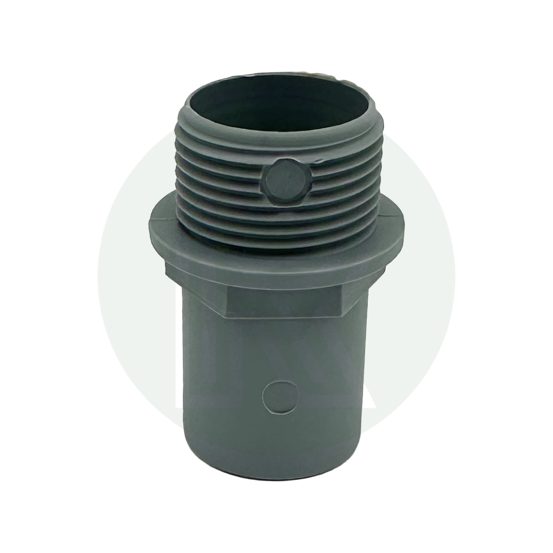 1 inch BSP male to 28mm female waste pipe adaptor for fresh and waste water tank installations