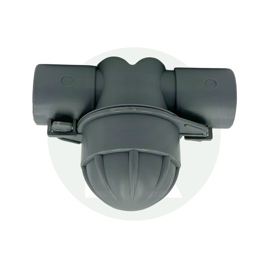 Grey 28mm waste water odour trap for rigid waste pipe installations in caravans and motorhomes
