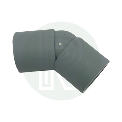 28mm push fit 135 degree waste pipe connector grey for motorhome caravan campervan and marine waste water systems