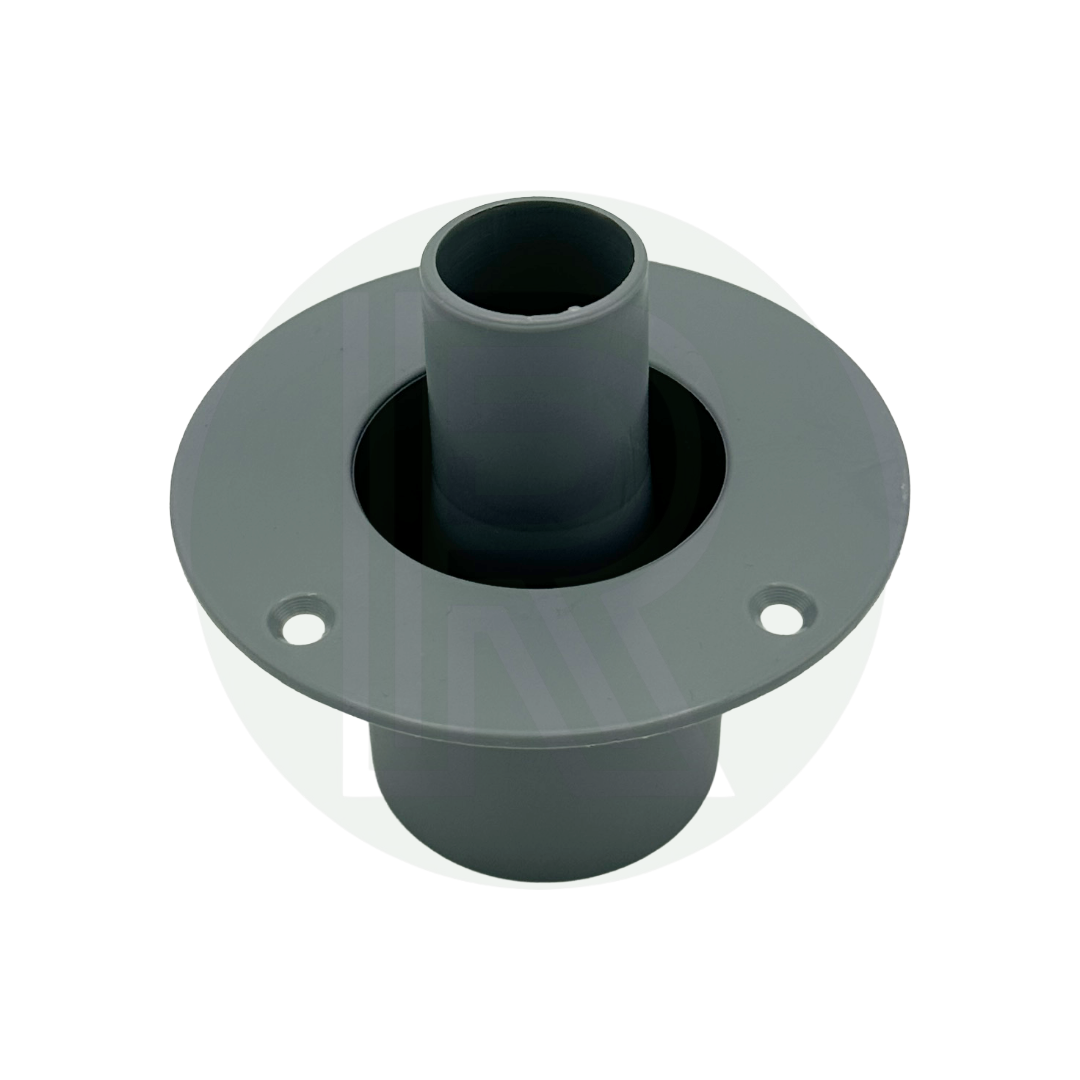 28mm push fit floor connector grey for routing waste pipe through floors in motorhome caravan campervan and marine plumbing systems