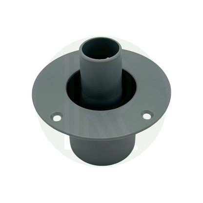 28mm push fit floor connector grey for routing waste pipe through floors in motorhome caravan campervan and marine plumbing systems