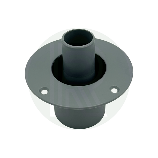28mm push fit floor connector grey for routing waste pipe through floors in motorhome caravan campervan and marine plumbing systems