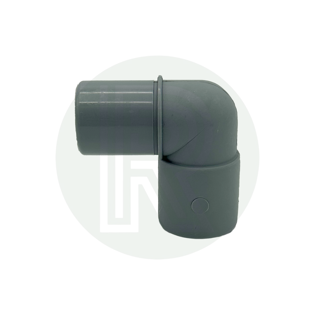 28mm push fit stem elbow grey for motorhome caravan campervan and marine waste pipe systems