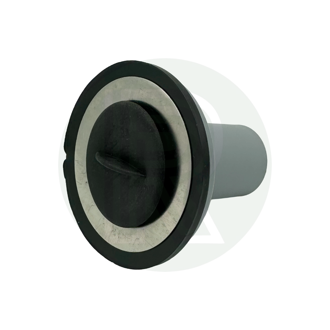 Side view of 28mm push fit straight sink waste fitting for motorhome and caravan plumbing installations