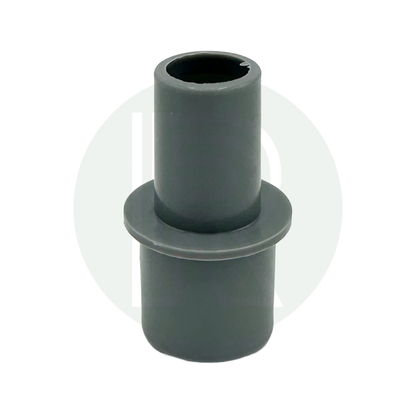 Grey 28mm to 20mm straight waste pipe reducer with centre stop collar for caravan and motorhome waste water systems