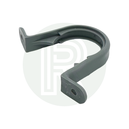 28mm waste pipe fixing clip showing secure snap fit design for caravan and motorhome plumbing installations