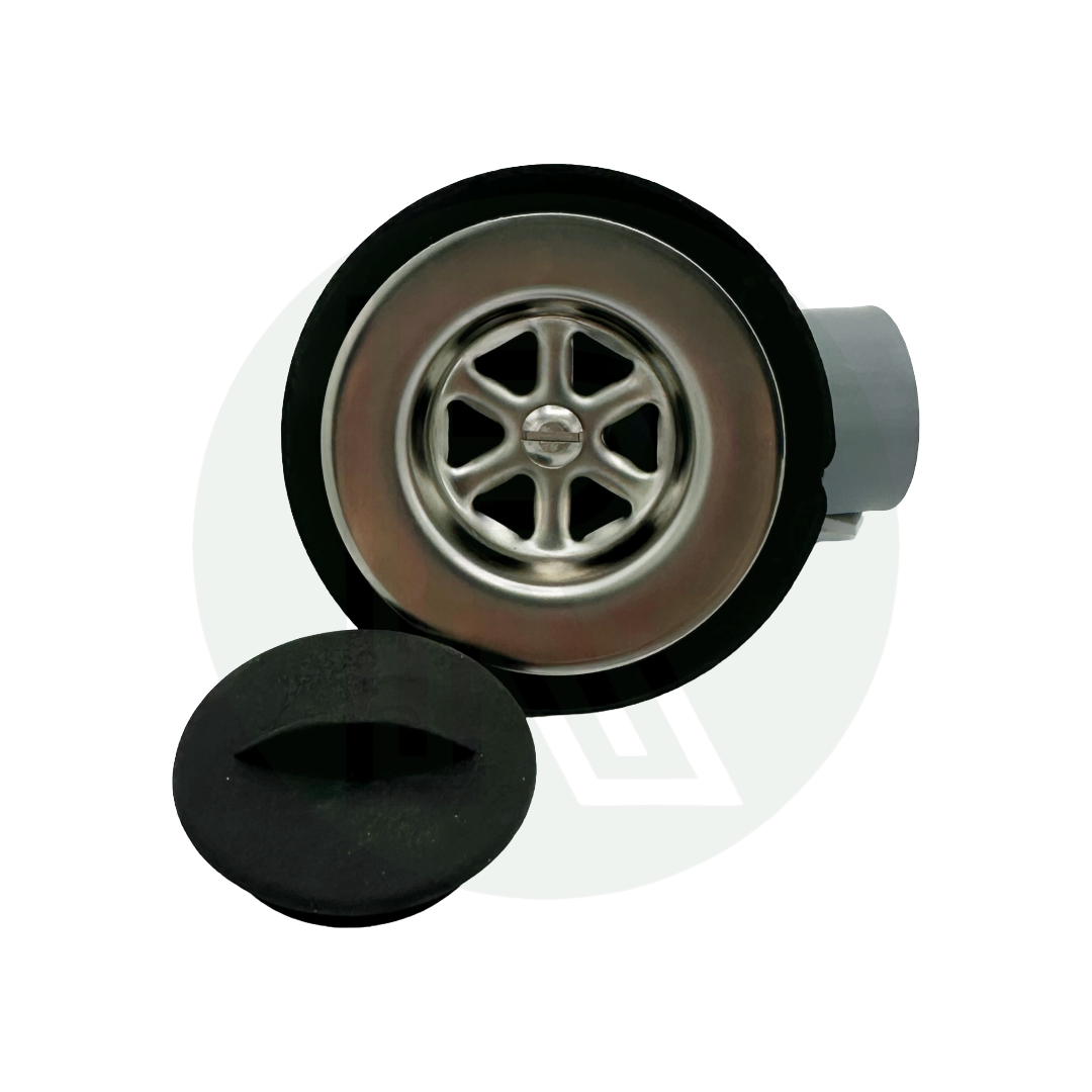 1¾" (45mm) - 28mm ID Push Fit Grey Angled Sink Waste Fitting