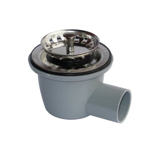 28mm - 70mm 90° Sink Waste With Strainer