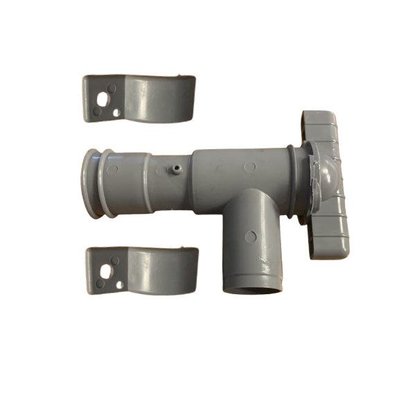 28mm Drainage / Drain Tap (With Brackets) Grey - Waste Water