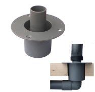 28mm Push Fit Floor Connector Waste Grey Water Pipe