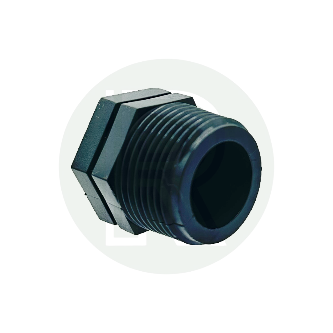 3/4" BSP male threaded blanking plug/bung suitable for water tanks, plumbing, and irrigation systems.