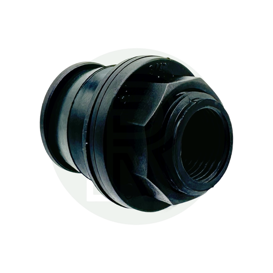 3/4 inch Kwiq tank fitting bulkhead connector male thread black plastic water tank adapter