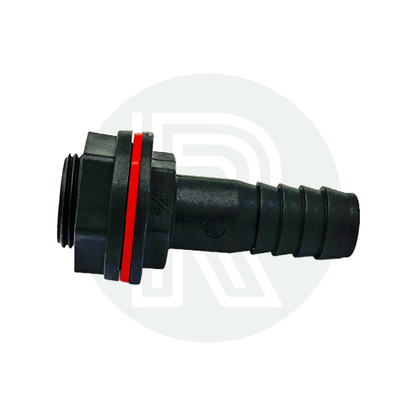 3/4 BSP 19mm hose tail straight tank outlet fitting plastic connector