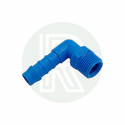 3/8 inch BSP male to 3/8 inch 10mm elbow hose connector for caravan motorhome campervan and boat water systems