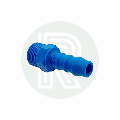 3/8 inch BSP male to 3/8 inch 10mm male barbed hose tail adaptor for caravan motorhome campervan and boat water systems