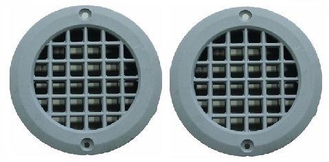 2 x Floor/Wall Vents Motorhome/Caravan/Campervan - Grey