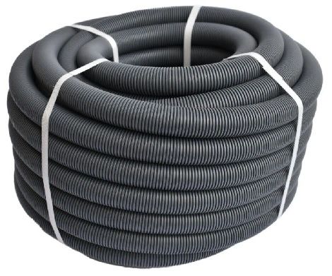 23.5mm Convoluted Waste Pipe - Grey - Price Per Metre