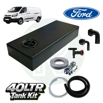 40 Litre Underfloor Waste Water Tank for Ford Transit Custom (2012–2022, L1 & L2)
