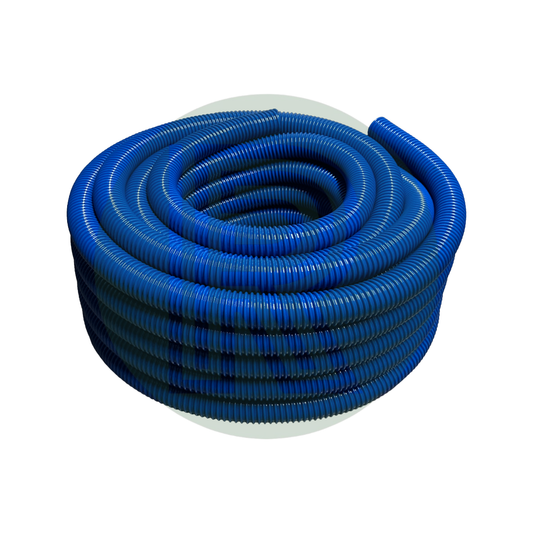 40mm blue convoluted water and waste pipe sold per metre for caravan motorhome campervan and boat plumbing systems
