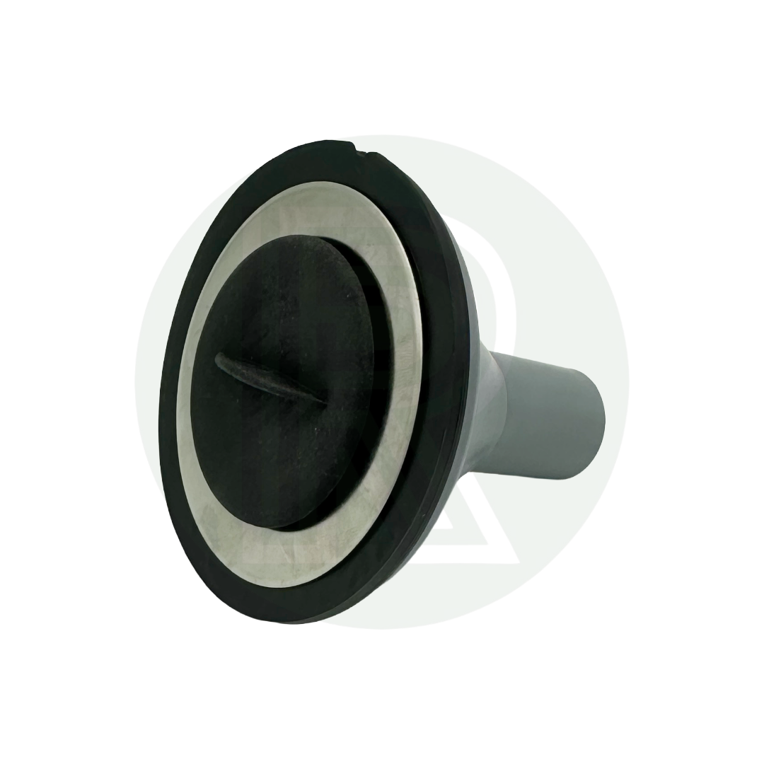 Grey 45mm sink waste fitting with sealing gasket and 20mm outlet for campervan and caravan sinks