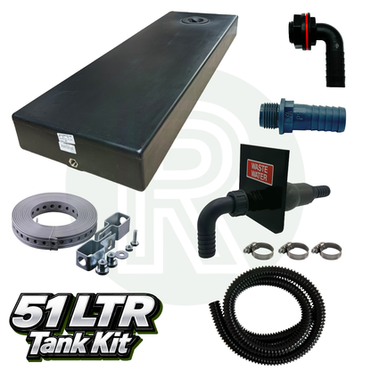 51L Underslung Waste Water Tank & Sill Kit 750mm(L) x 370mm(W) x 160mm(H)