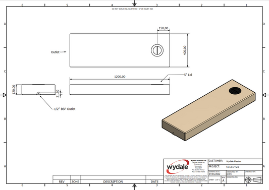 51ltr Opaque Water Tank