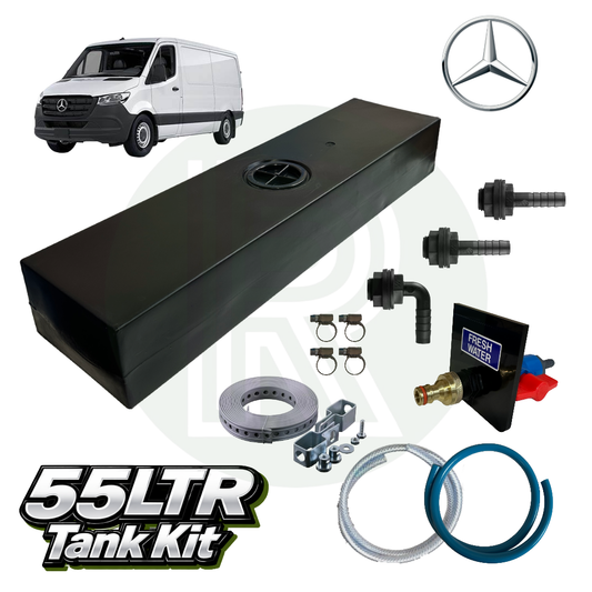 55L Fresh Water Tank Kit (Backfill System) - Mercedes Sprinter (RWD 2006–Present)