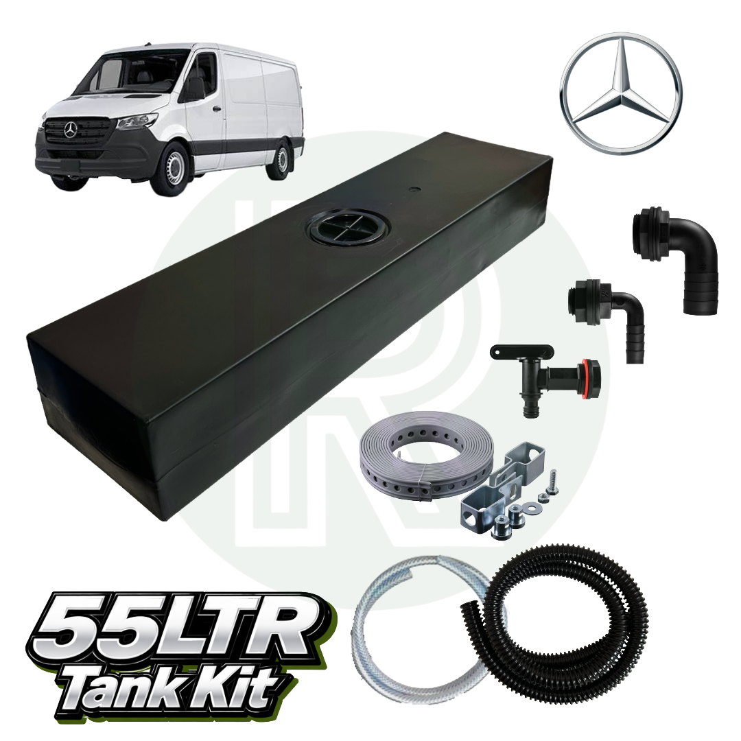 55L Underslung Waste Water Tank Kit – Mercedes Sprinter (RWD, 2006–Present)